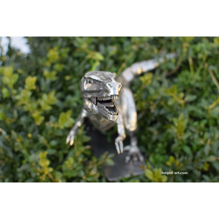 /t-rex wrought iron sculpture